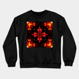 Ominous Red Kaleidoscope pattern (Seamless) 22 Crewneck Sweatshirt